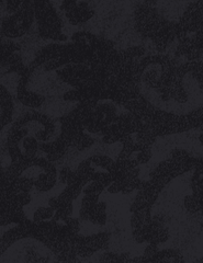 Detail view of L’AGENCE Jean Terry High Leg Bikini Bottom in black ornate terry