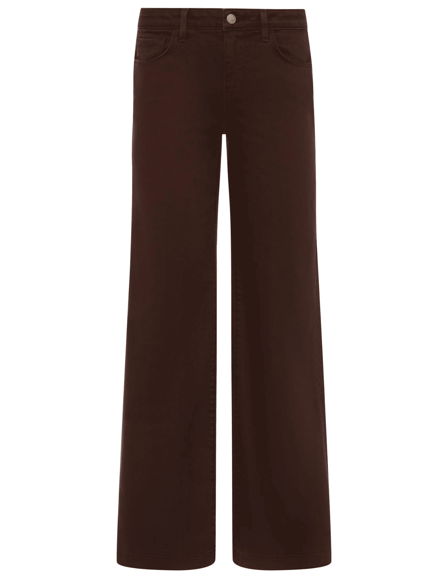 L’AGENCE Joanne low rise wide leg jeans in brown denim