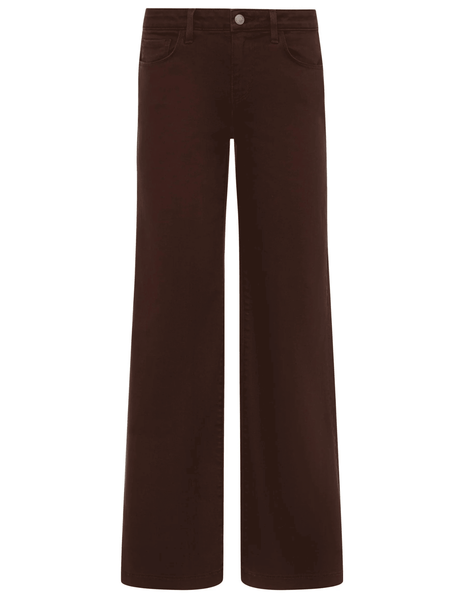 L'AGENCE Joanne Low Rise Wide Leg Jeans in Brown | Steven Dann