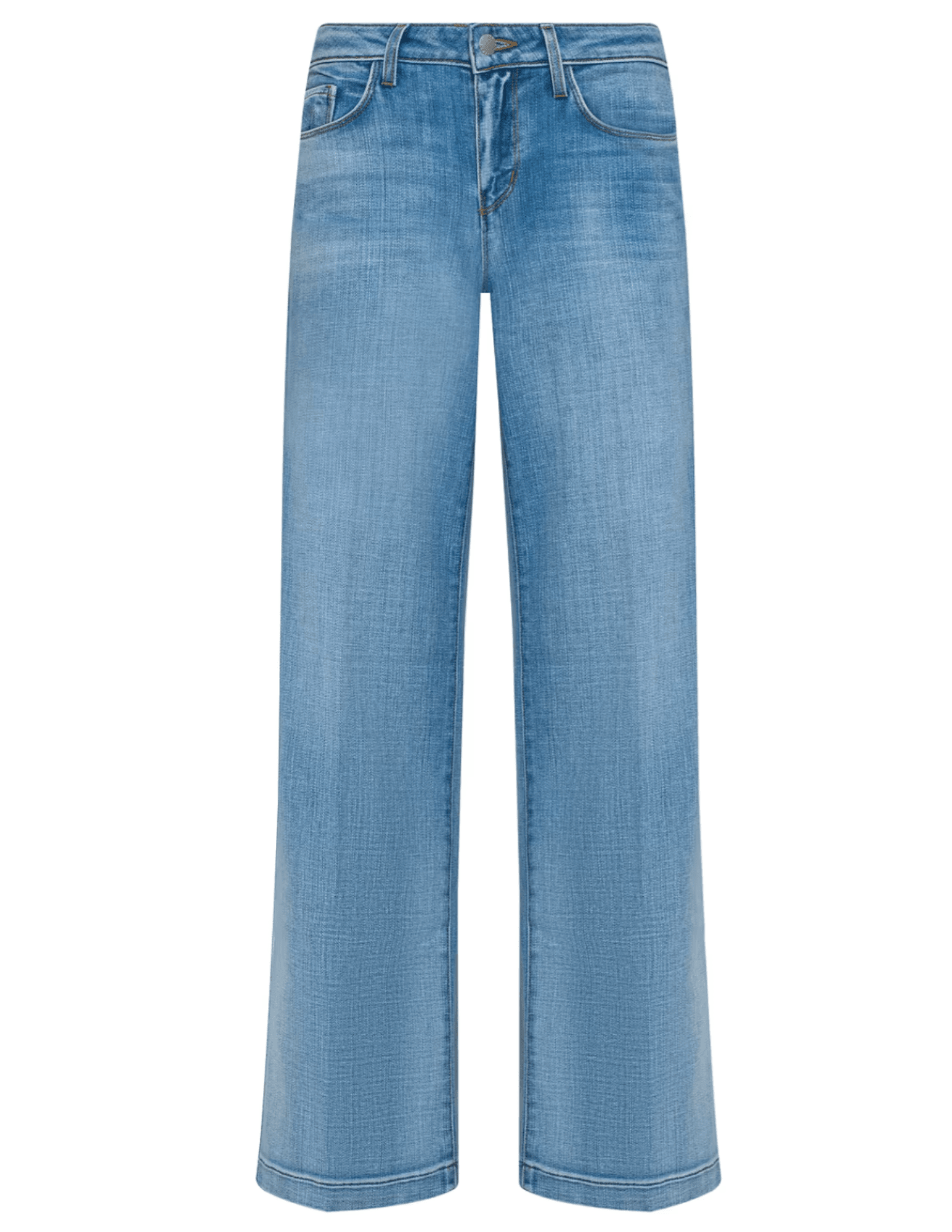 L'AGENCE Joanne low rise wide leg jeans in light wash Dry Ice denim