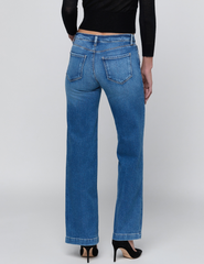 Back view of L'AGENCE Joanne Low Rise Wide Leg Jeans in Salinas