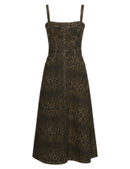 L’AGENCE Jovie Denim Midi Dress in Zephyr