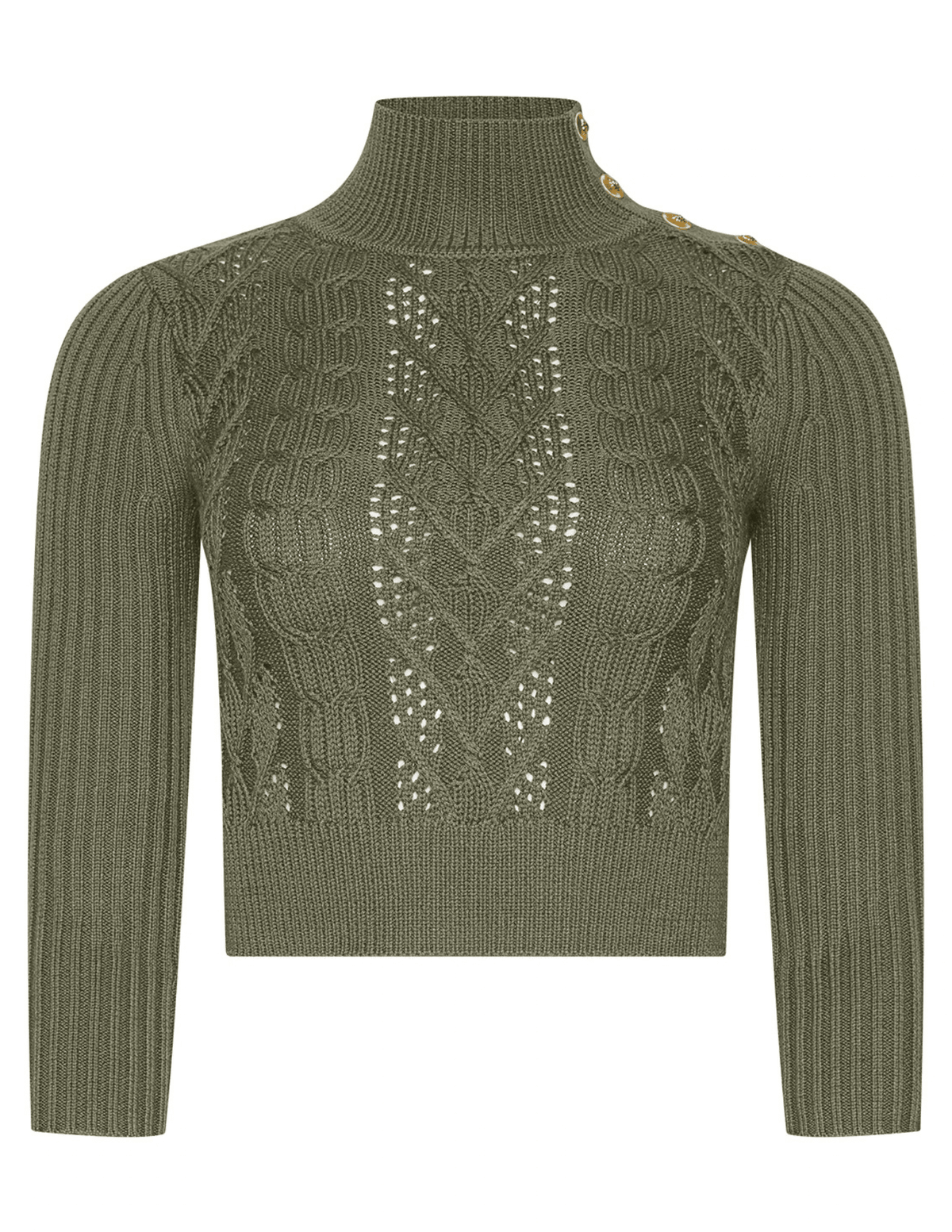 PRE-ORDER-L'AGENCE Kamdyn Snap Button Mock Neck Sweater in Grape Leaf