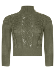 PRE-ORDER-L'AGENCE Kamdyn Snap Button Mock Neck Sweater in Grape Leaf