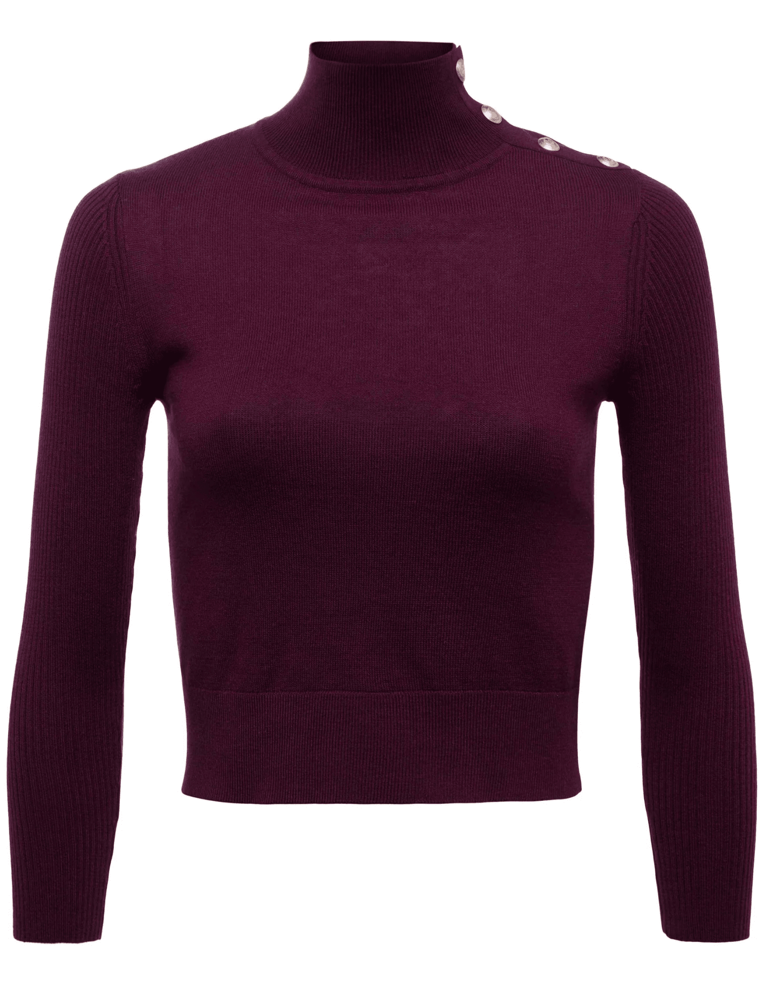 L’AGENCE Kamdyn Snap Button Mock Neck Sweater in Dark Port Gold 