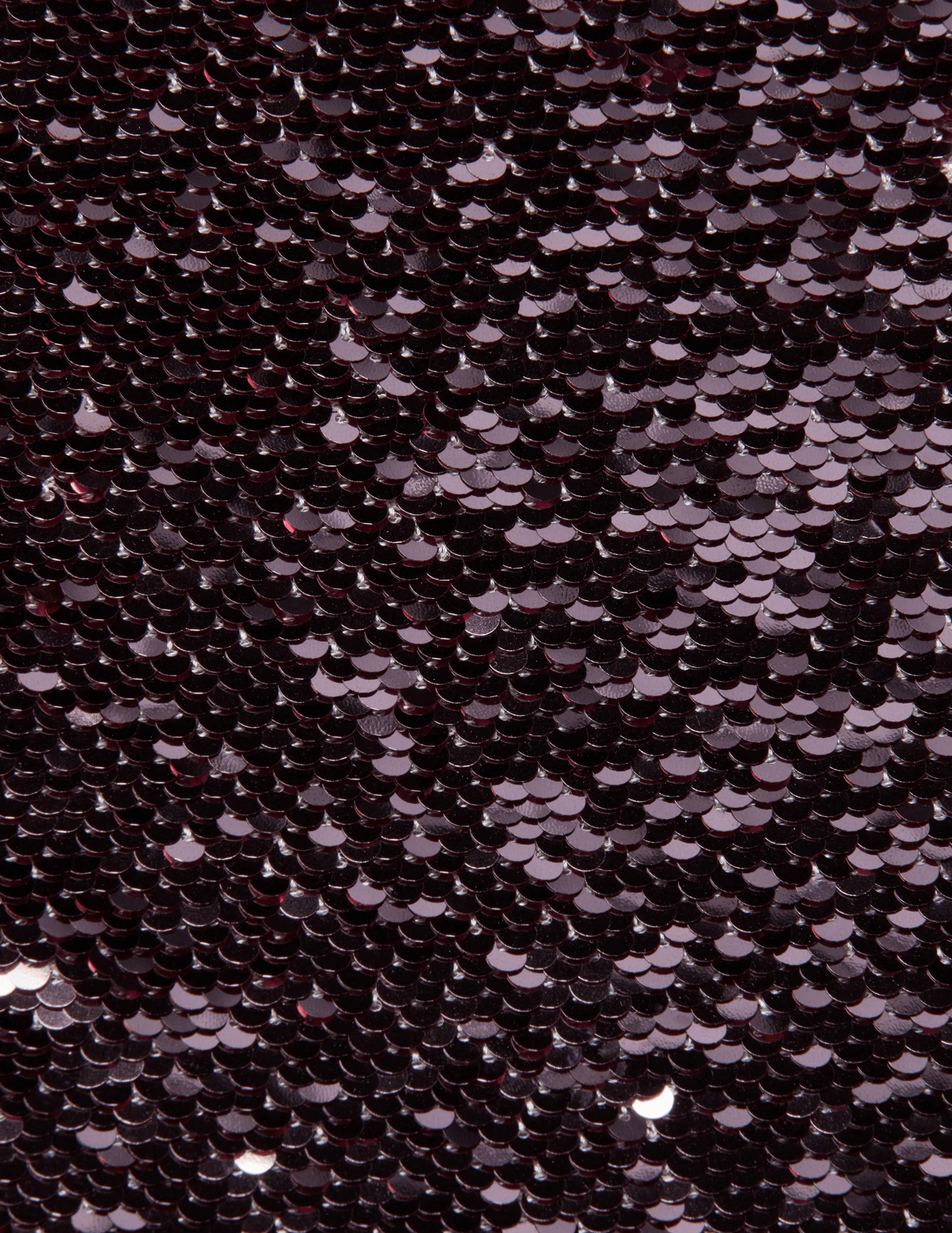 Close-up detail of sequins on L’AGENCE Karma Maxi Dress in Chocolate
