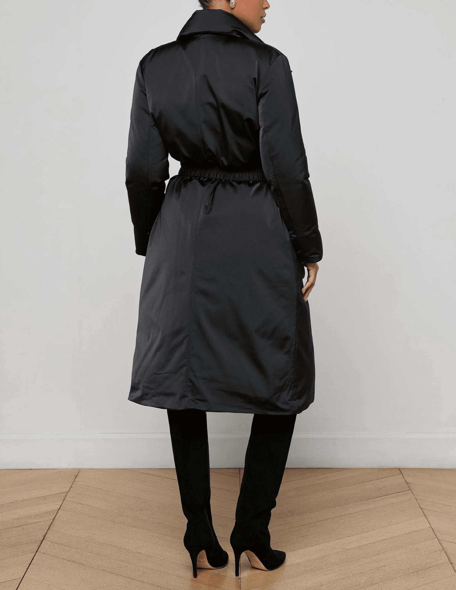 L’AGENCE Kataleya Black Puffer Coat back