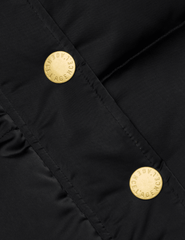 L’AGENCE Kataleya Black Puffer Coat button details