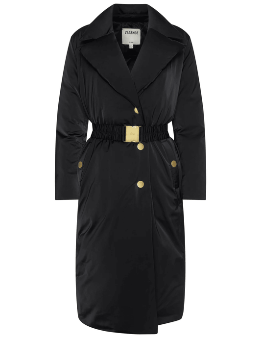 L’AGENCE Kataleya Black Puffer Coat