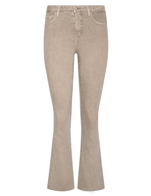 L’AGENCE Kendra High Rise Crop Flare Jean in Biscuit