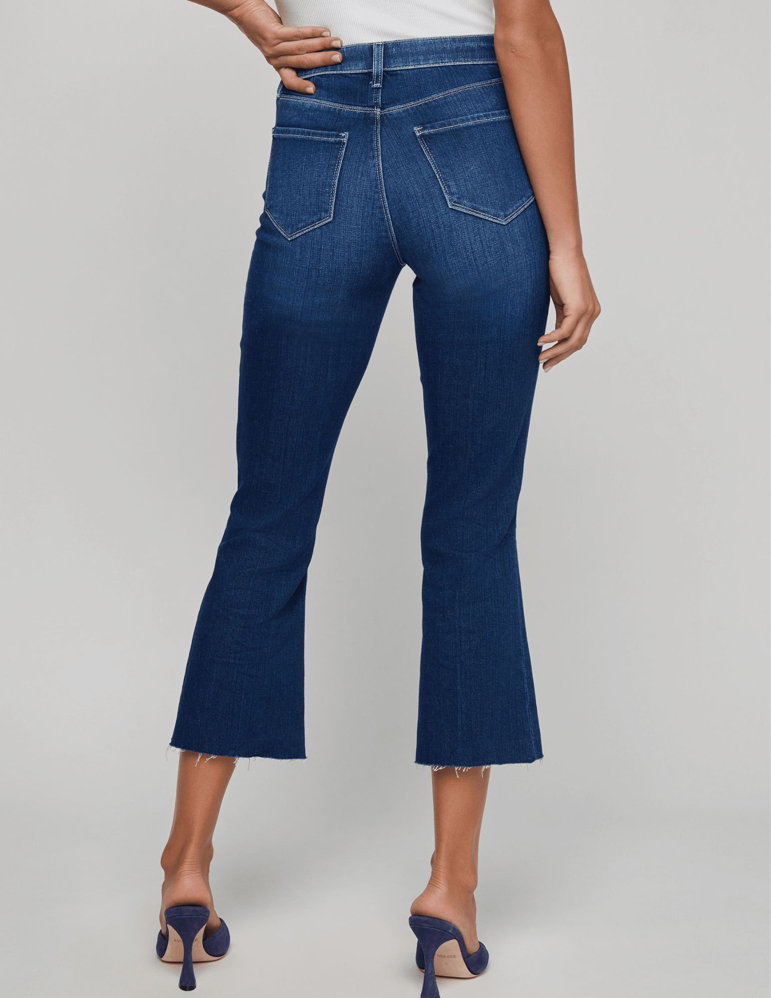 Back view of L’AGENCE Kendra five-pocket flare jeans