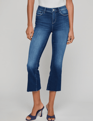 L’AGENCE Kendra high rise crop flare jean in Delaney