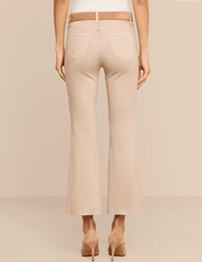 Back view of L'AGENCE Kendra High Rise Cropped Coated Jean in Antique Birch