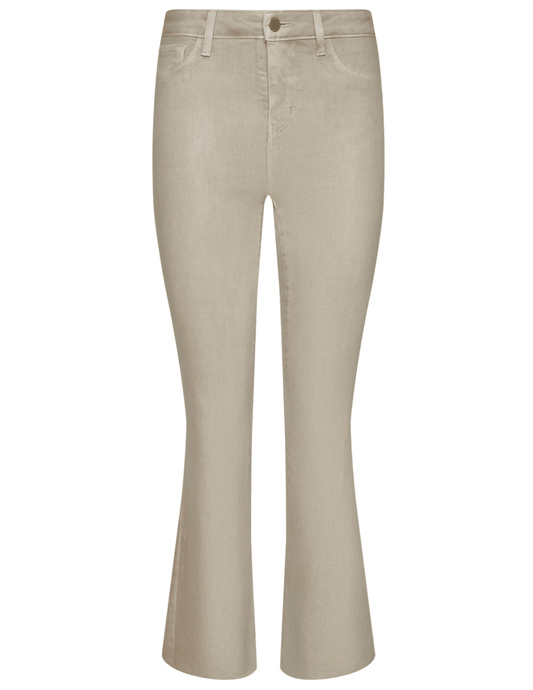 L'AGENCE Kendra High Rise Cropped Coated Jean in Antique Birch