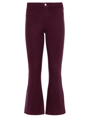 L'AGENCE Kendra High Rise Cropped Coated Jeans in Deep Sangria