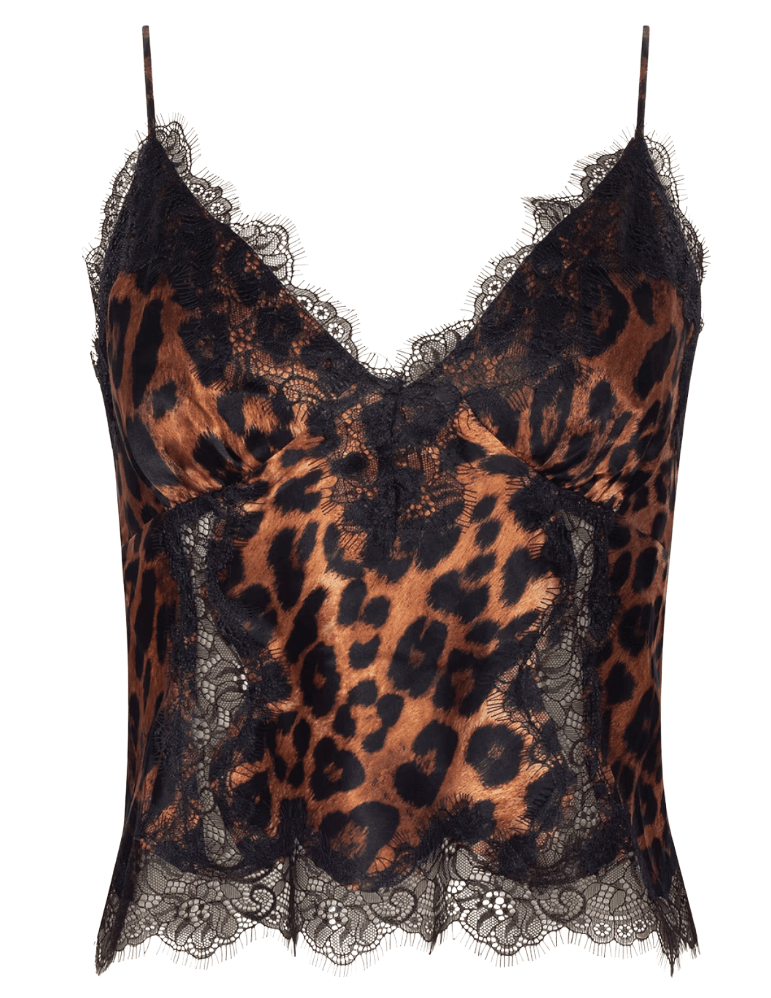 view of L’AGENCE Kimber Leopard Silk Camisole 