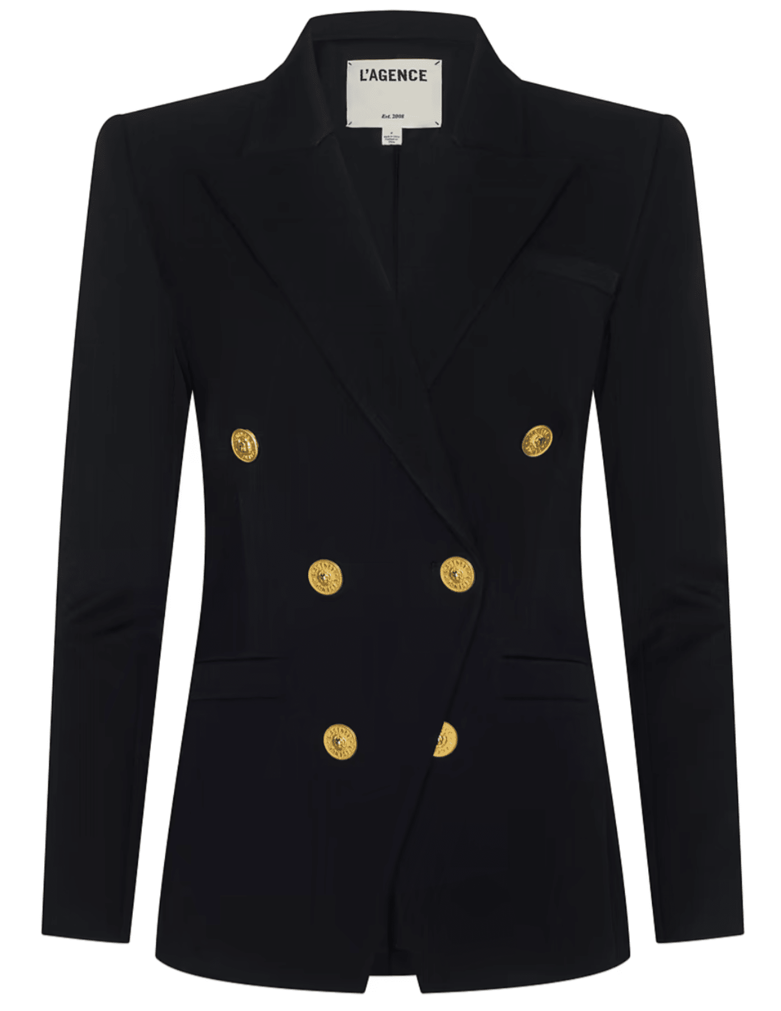L'AGENCE Kyomi Double Breasted Blazer in Black