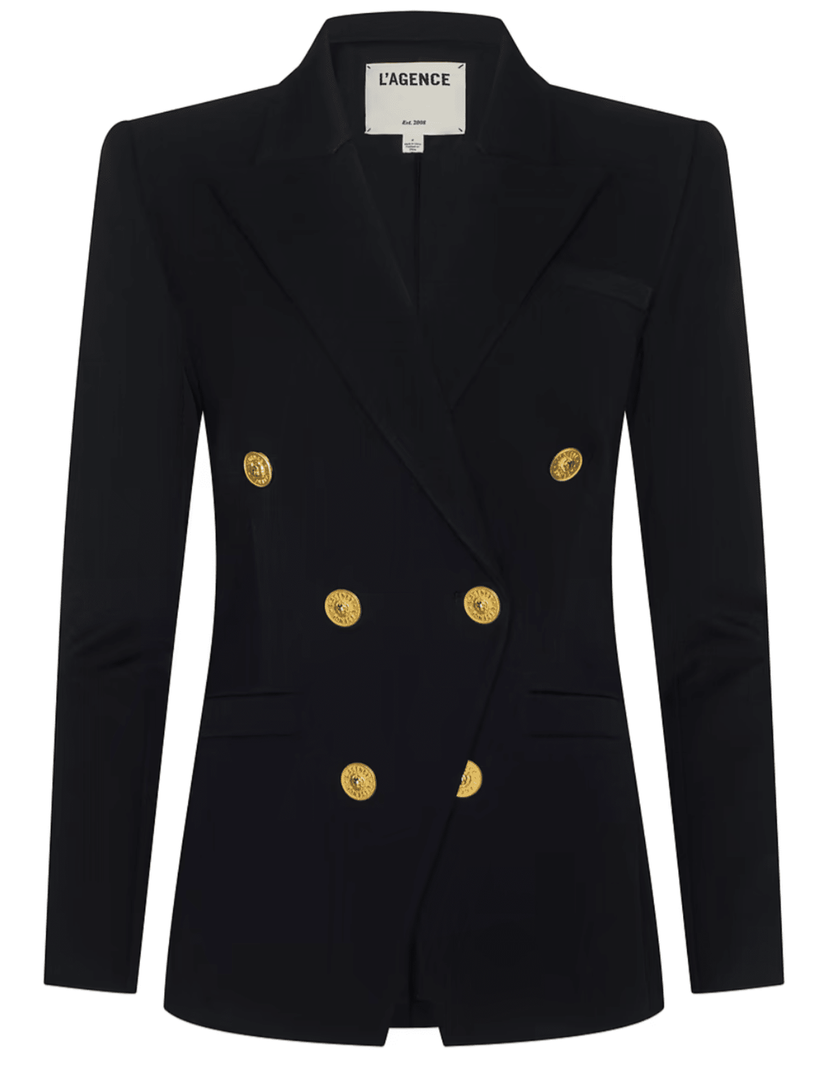 L'AGENCE Kyomi Double Breasted Blazer in Black
