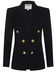 L'AGENCE Kyomi Double Breasted Blazer in Black