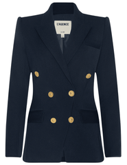 L'AGENCE Kyomi Double Breasted Blazer in Midnight