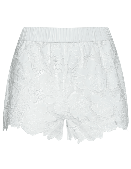 L’AGENCE Laina eyelet shorts ivory