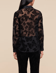 Back view of L’AGENCE Laurent Butterfly Burnout Blouse