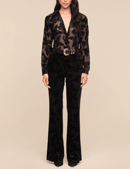 Full body view of L’AGENCE Laurent Butterfly Burnout Blouse