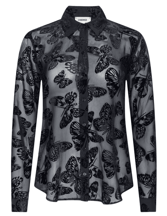 L’AGENCE Laurent Butterfly Burnout Blouse