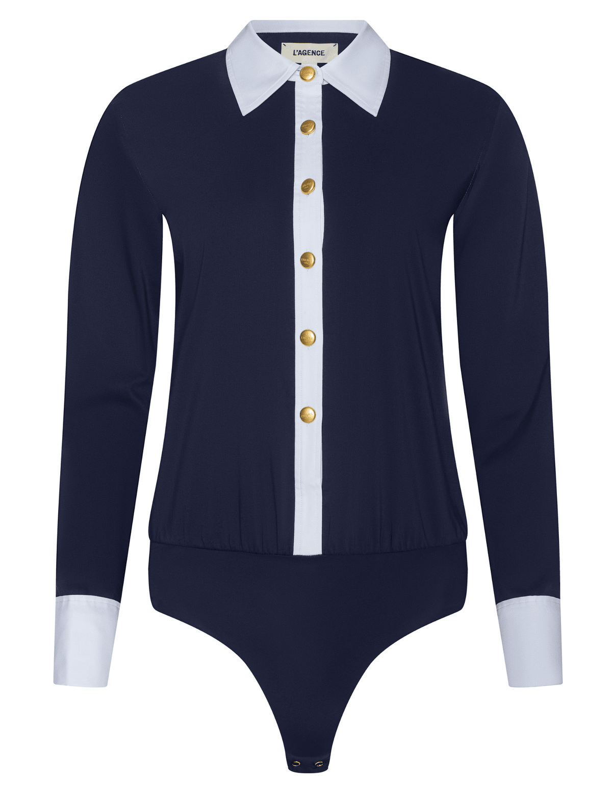 L’AGENCE Leslie bodysuit styled with denim