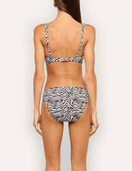 Back view of L'AGENCE Lexie Bikini Top showing adjustable straps and clasp closure.