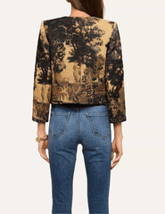 Back view of L'AGENCE Lian Multi Scenic Tapestry Jacket
