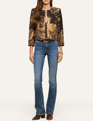 L'AGENCE Lian Multi Scenic Tapestry Jacket full body image