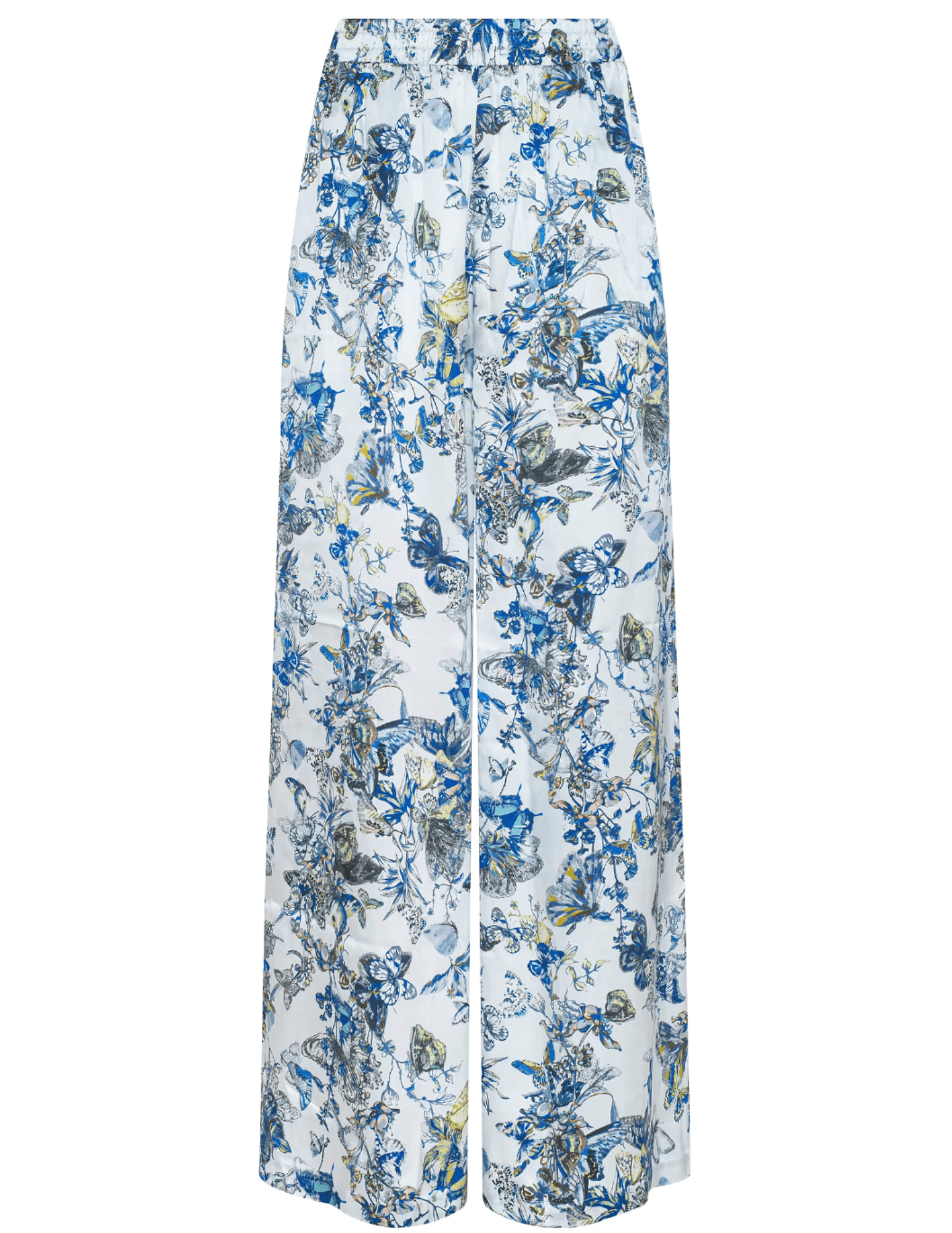L’AGENCE Lillian silk wide leg pants butterfly print