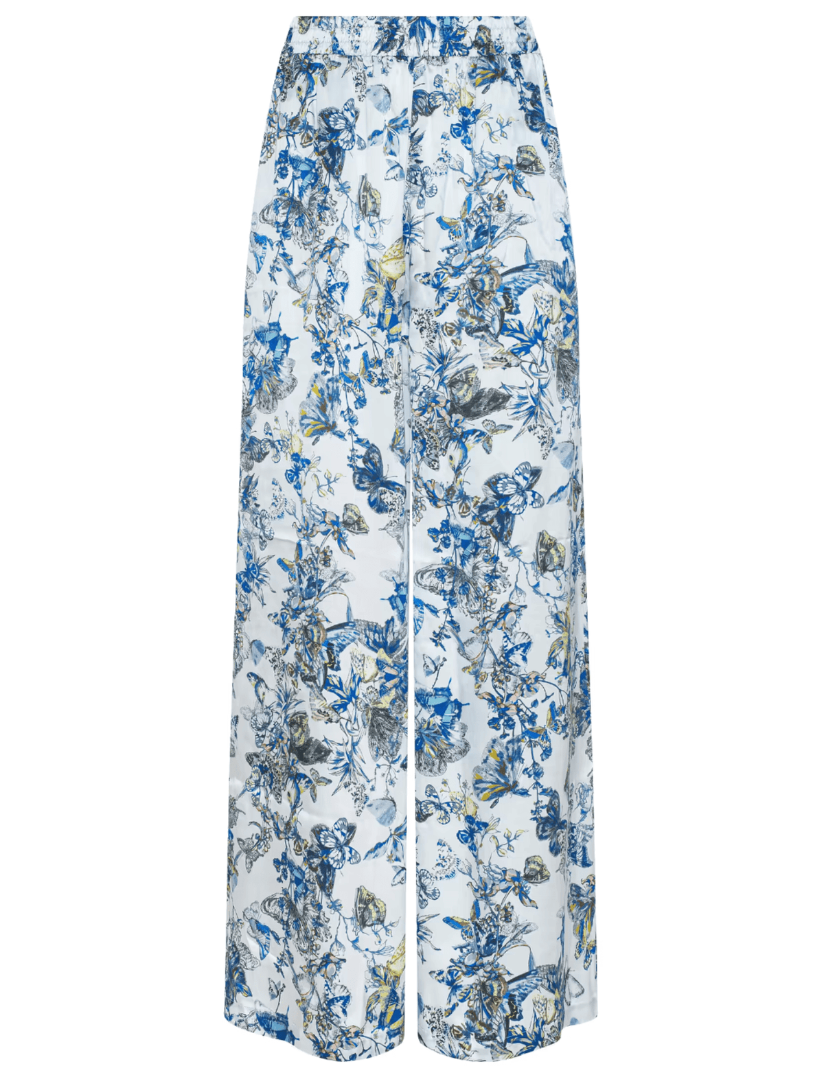 L’AGENCE Lillian silk wide leg pants butterfly print