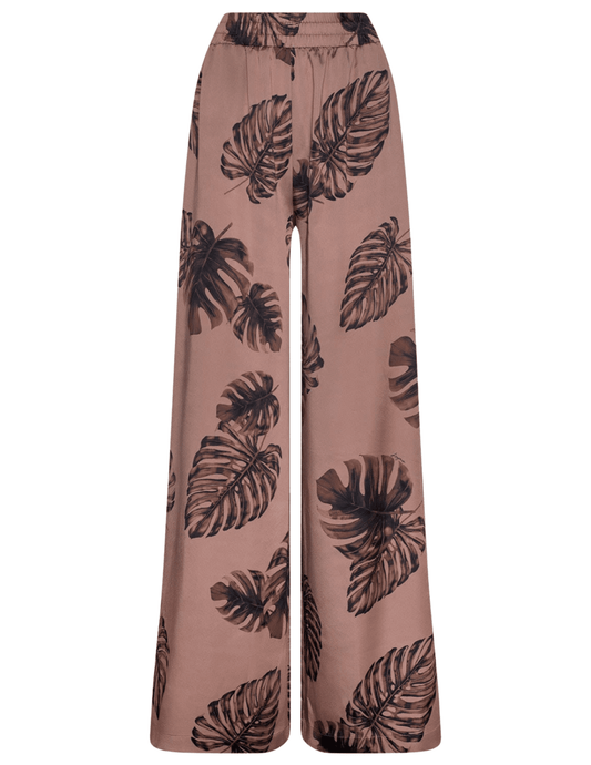 L’AGENCE Lillian wide leg pants hazelnut palm print 

