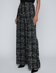 Side view of L’AGENCE Livvy Sequin Tweed Straight Leg Trouser.