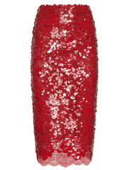 L'Agence - PRE-ORDER-L’AGENCE Makena Sequin Pencil Skirt in Red Sequin - Buy Online