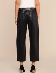 Back view of L'AGENCE Mallis High Rise Bow-Leg Jean Noir