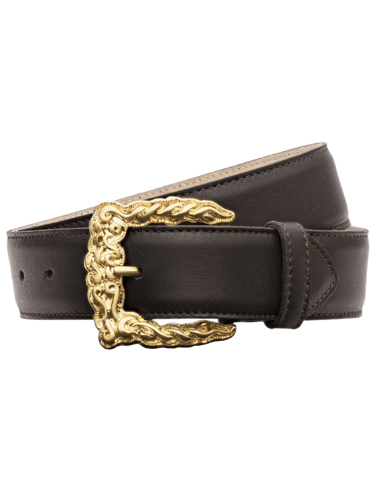 L’AGENCE Marcaeu Baroque Belt in Chocolate