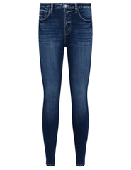 L’Agence Marguerite High-Rise Skinny Jeans Columbia – dark wash denim, high rise waist, tapered leg
