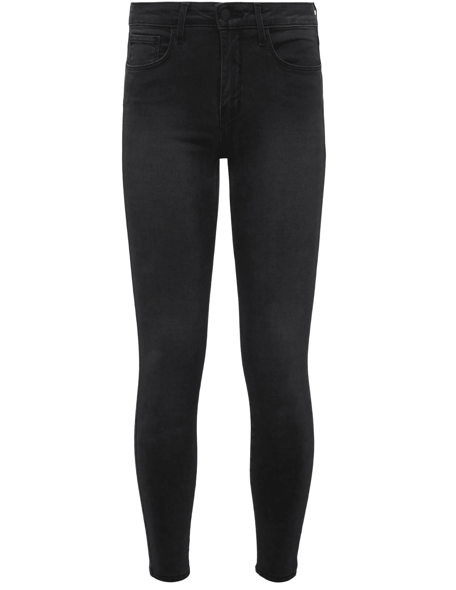 L’Agence Marguerite High-Rise Skinny Jeans Dark Graphite – high waist tapered leg designer jeans for women