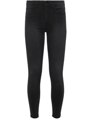 L’Agence Marguerite High-Rise Skinny Jeans Dark Graphite – high waist tapered leg designer jeans for women
