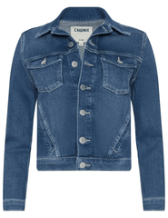 L’AGENCE Maven slim fit denim jacket in Gage blue wash