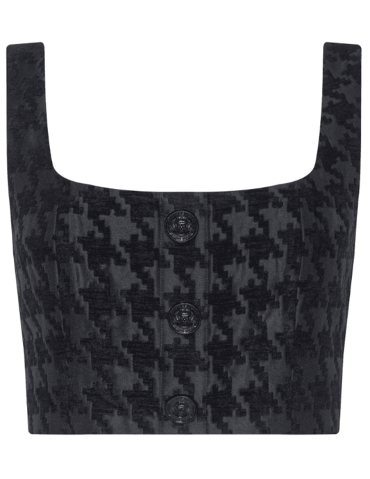 L’AGENCE Maylin Bralette Top featuring exposed zipper and cropped silhouette.