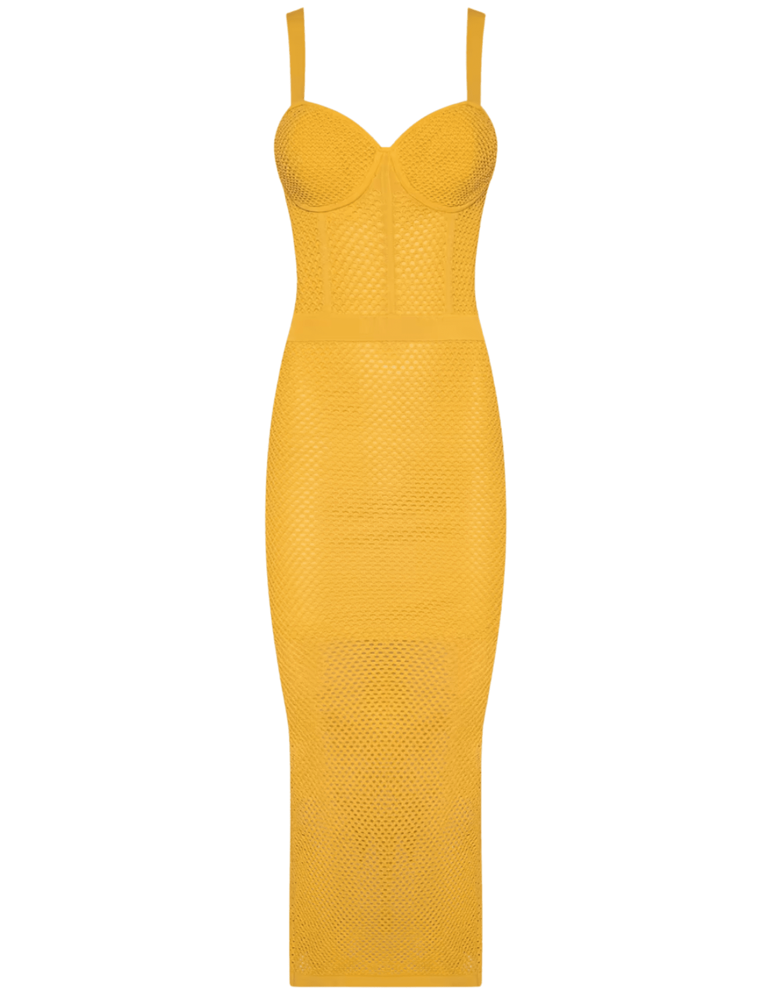 L'AGENCE Michelle knit midi dress in Golden Spice