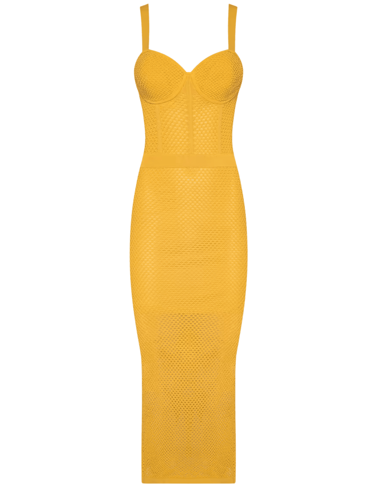 L'AGENCE Michelle knit midi dress in Golden Spice