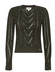 L'AGENCE Mio Cable Knit Sweater in Kalamata