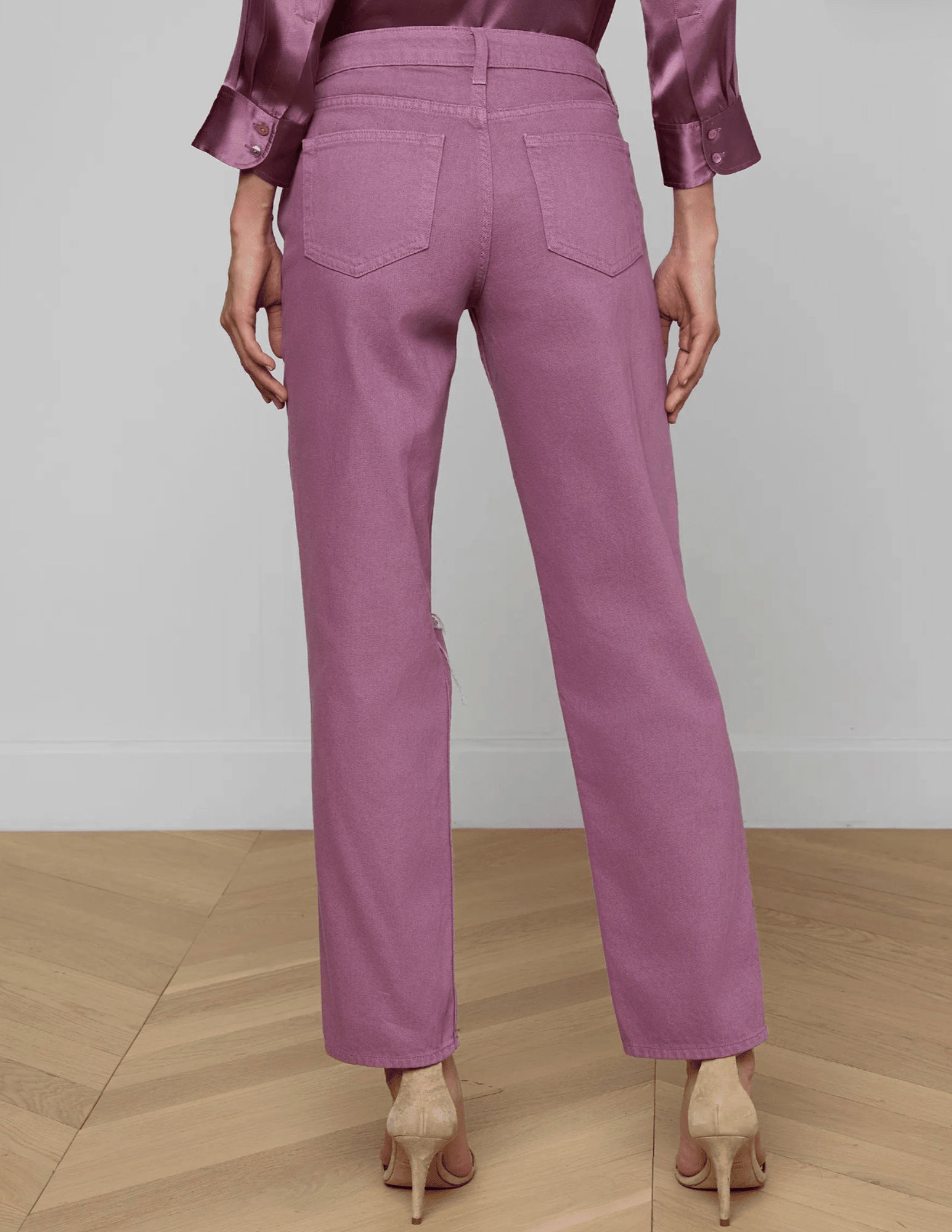 Back view of L’AGENCE Nevia straight leg jeans