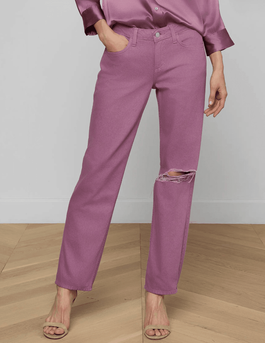 Front view of L’AGENCE Nevia straight leg jeans