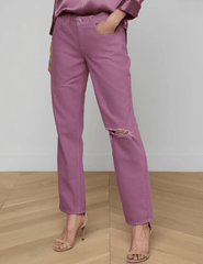 Side view of L’AGENCE Nevia straight leg jeans